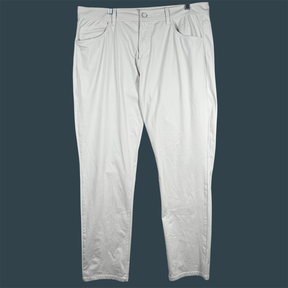 Rhone Commuter Five Pocket Slim Straight Pant Mens 38 Gray Performance Tapered